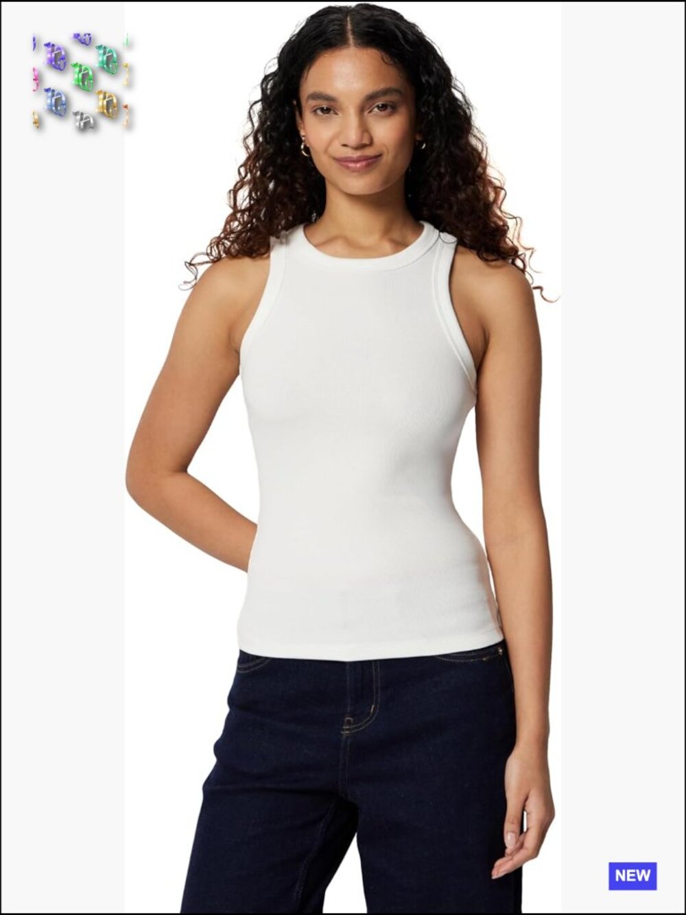 Slim Fit High Neck Ribbed Tank Versatile Layering Staple Sleeveless